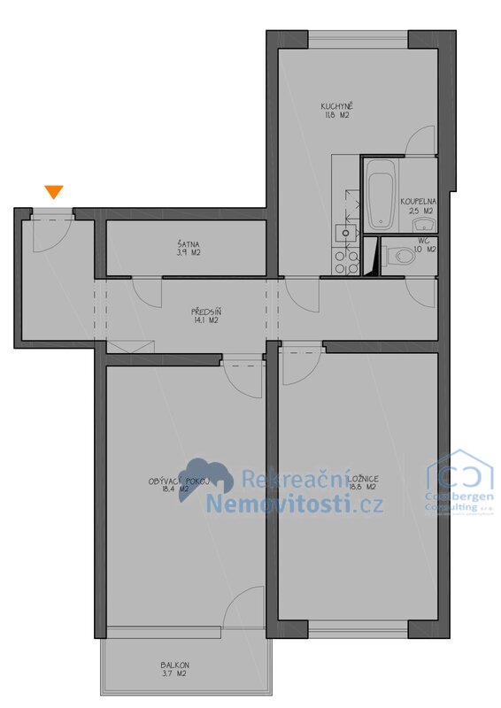 Bytová jednotka 445/7 v projektu Jaselska - Teplice