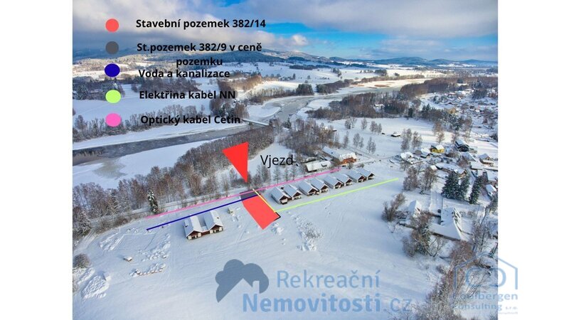 Prodej stavebního pozemku parc. č. 382/14 v projektu "Moldau Park Nová Pec" - 618  m2