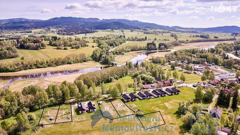 Moldau Park Nová Pec – stavební pozemek  874 m2  - připravený k výstavbě