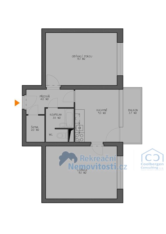 Bytová jednotka 444/5 v projektu Jaselska - Teplice